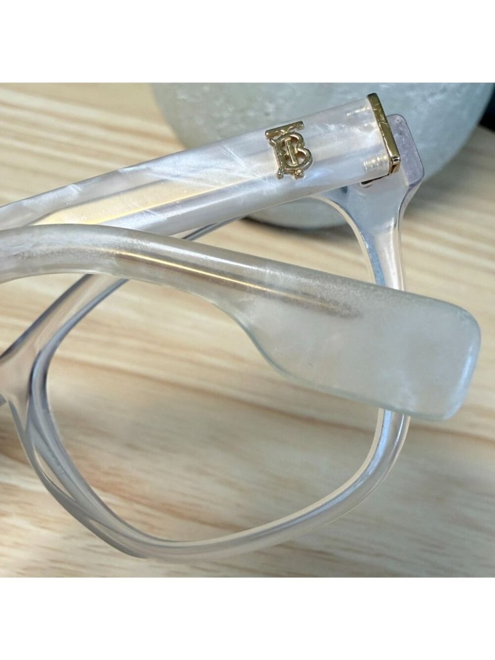 Burberry B 2323 3896 Transparent Eyeglasses Frames 54-17-140 Made In Italy - Picture 10 of 16